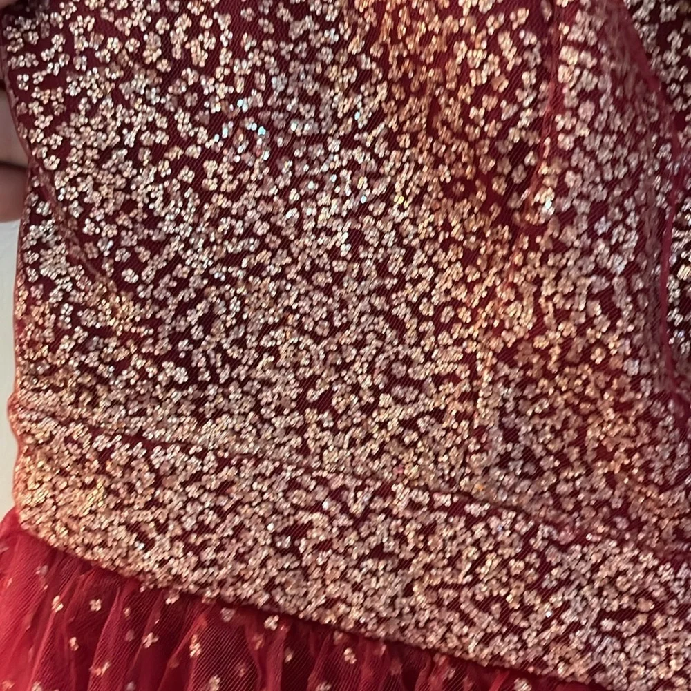 NWT Lulu's Burgundy Glitter Mini Dress - Picture 7 of 8